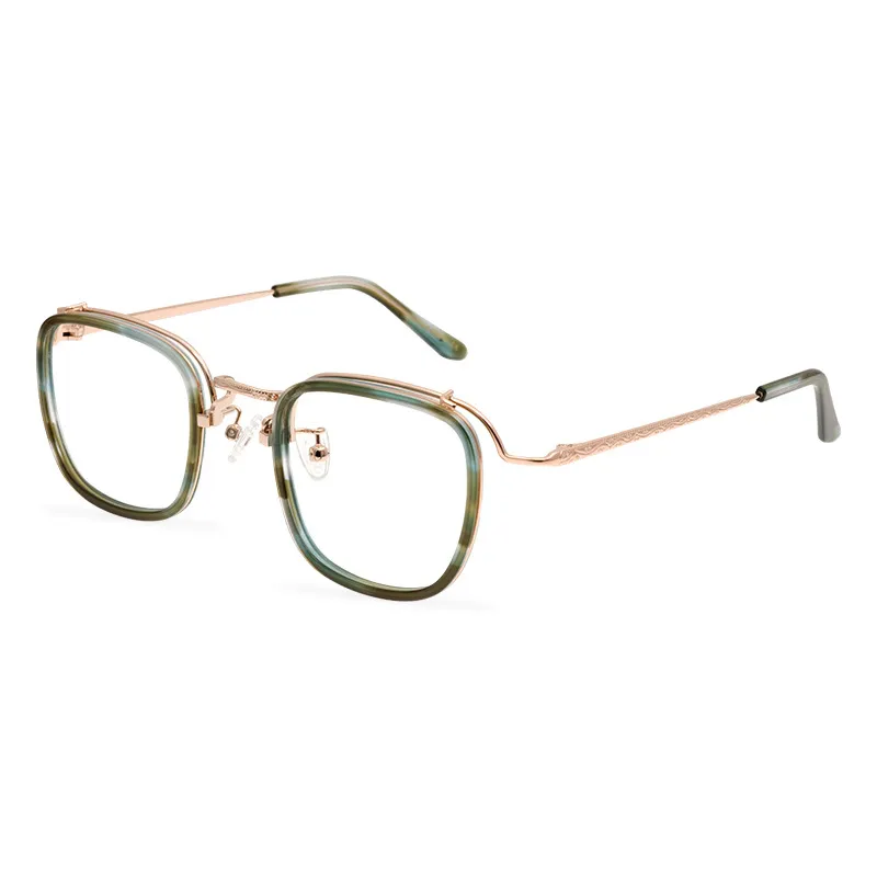 Armação de óculos para miopia, armação de óculos para homens e mulheres, armação quadrada vintage para lentes de prescrição w288x