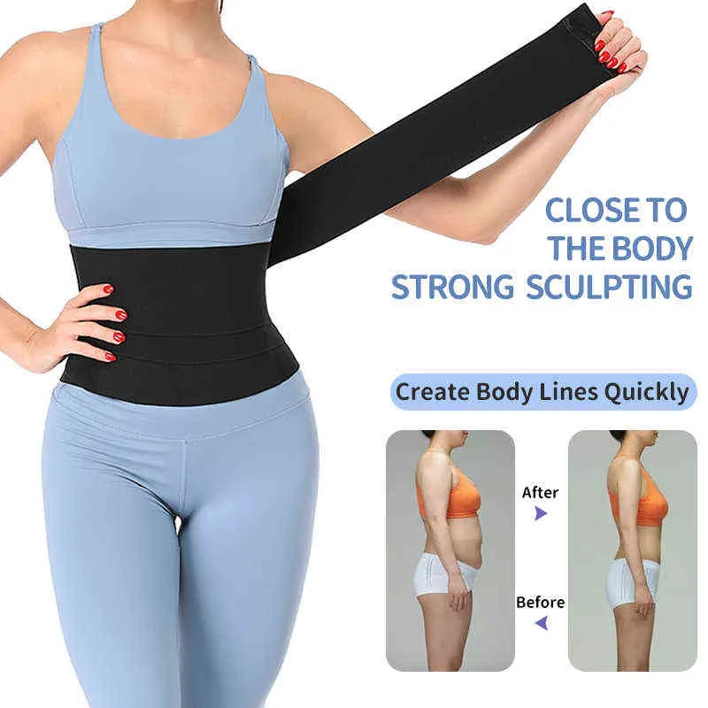 Donne SLINGE CHEATH ME RUCK UP WRAP BANDAGE WINAS ALL'INSAPE CORPO SHAPER TUMPHEWEAR TRIMMER CINTURA CASSET TROP BANSE L220802