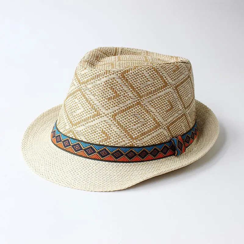 Hombres Mujeres Retro Soft Fedora Panamá Sombreros Algodón / Lino Gorras de paja Sombreros de ala tacaños al aire libre Primavera Verano Playa es