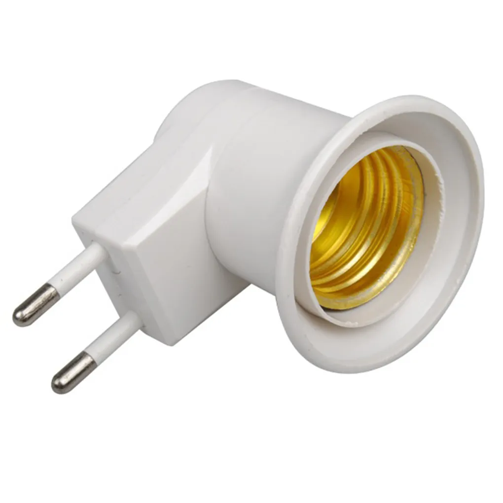 E27 LED -LICHT MANNELIJKE SOCHET BASE Type tot AC Power 220V EU -pluglamphouder Bulb -adapteromzetter AAN/UIT -knop Schakelaar