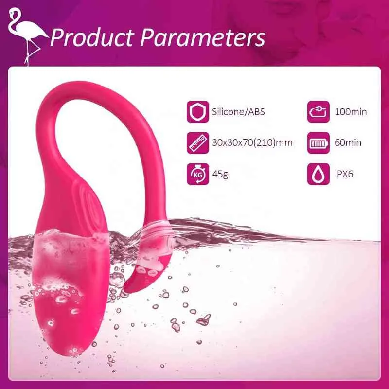 NXY Vibrators Magic Motion G Spot Sex Toy Clitoris Vibrator App Flamingo Draadloze Afstandsbediening Smart Vagina Massager voor Vrouw 0411