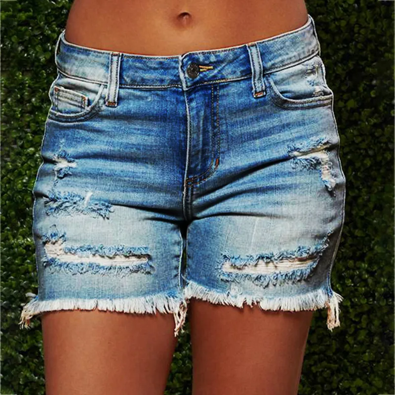 Grande taille femmes été décontracté Denim Shorts jean taille haute court Push Up maigre mince poche Bermuda shorts pour femmes 220630