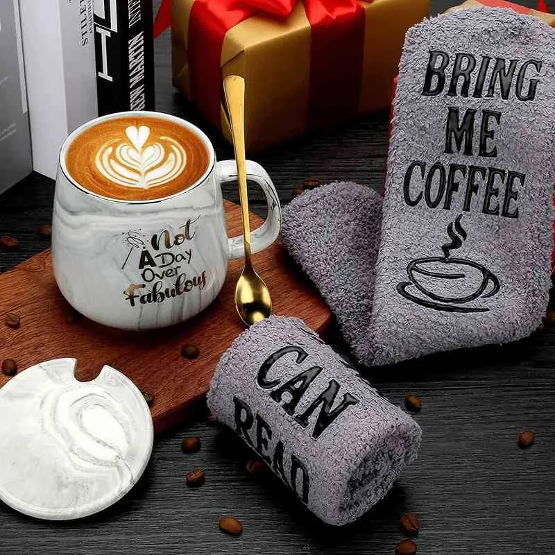 Non un giorno su favolose idee regali a tazza da caffè donne, sua, figlia, fidanzata tazza in marmo in ceramica rosa/grigio Y220511