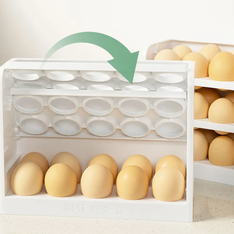 Fliptype raf buzdolabı organizatörü yaratıcı s depolama kutusu pratik yumurta konteyner mutfak aksesuarları 220611