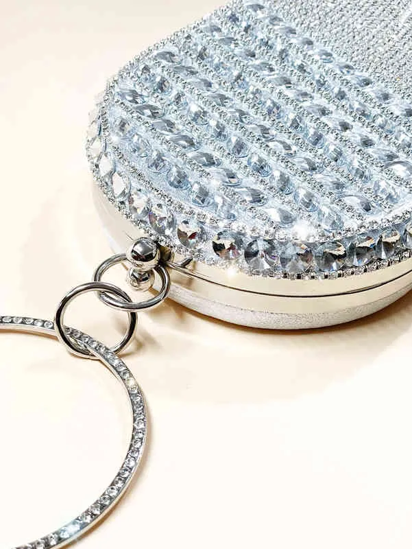 Aftonväskor Diamant Evening Clutch Väskor Tassel Bankett Plånböcker Rundfest Axelväskor Mini Bling Plånböcker För Girls Drop Shipping 220328