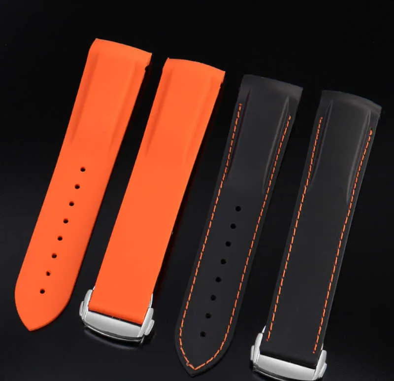 20 22mm Silicone Watchband för Omega Seamaster Replacement Men's Rubber Sports Watch Strap Watch Accessories Watch Armband232J