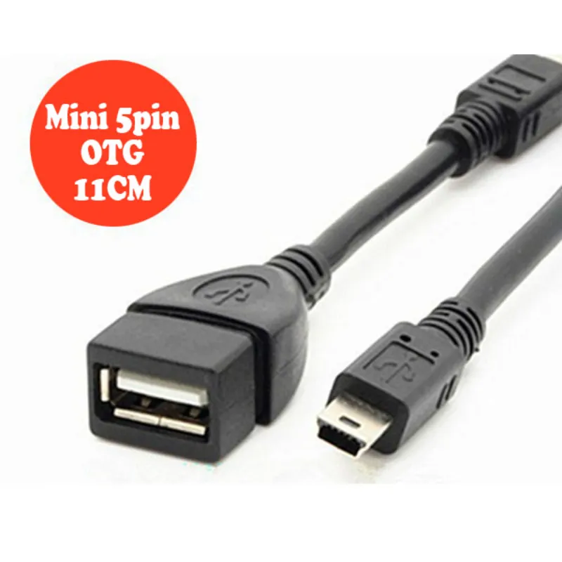 Cavo adattatore host OTG mini USB maschio a USB 2.0 tipo A da 5 pin fotocamera tablet MP3 MP4 cellulare