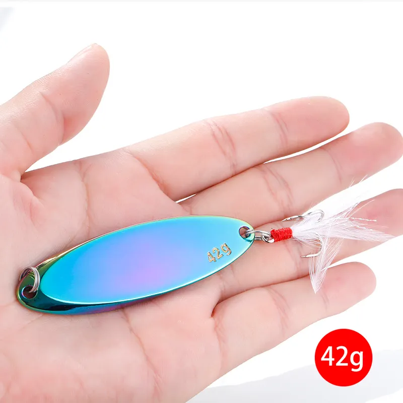 1st Metal Spinner Spoon Lures Trout Fishing Lure Hard Bait paljetter Paillette Artificial Baits Spinnerbait Fish Tools 25G42G 220726