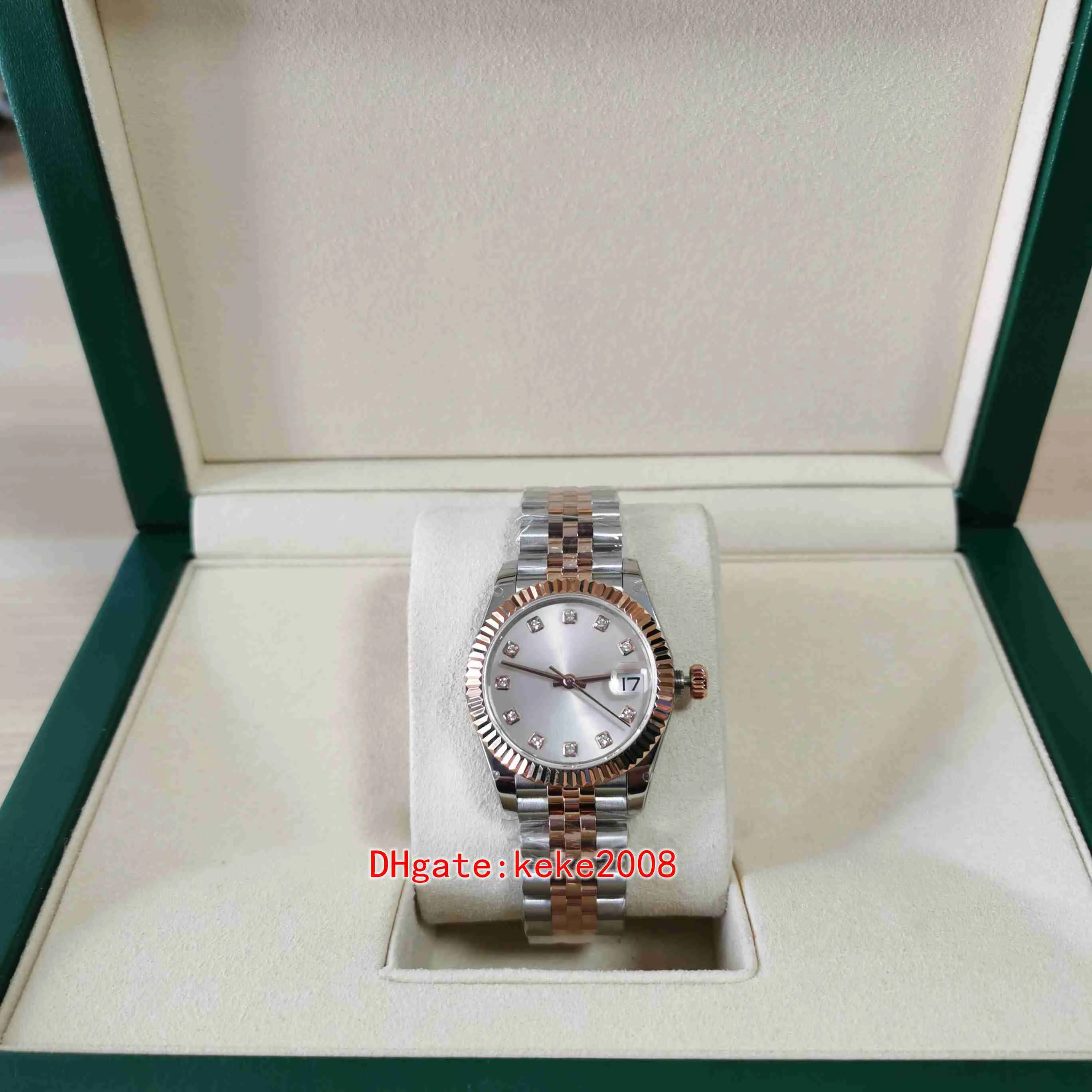 Moda bpf senhoras relógios de pulso 278271 31mm dois tons diamante luminescente 2813 movimento mecânico automático relógios femininos 280o