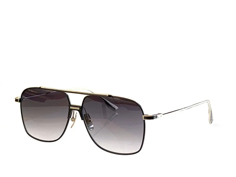 Top K Gold Men Design Design de óculos de sol Alkam Square Metal Metal Frame simples estilo de vanguar