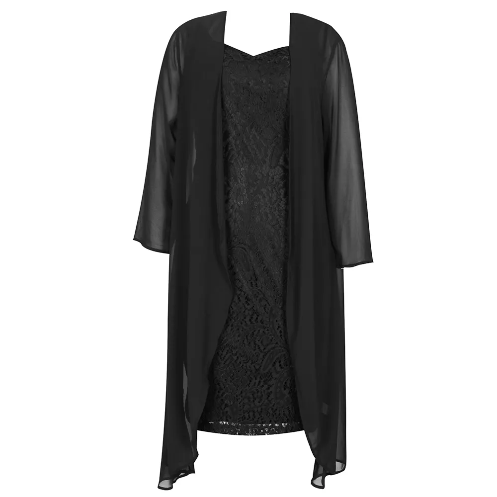 Conjunto de roupas femininas plus size, 2 peças, elegante, renda, espaguete, vestido de festa de casamento, verão, vestido feminino de alta qualidade, 5xl