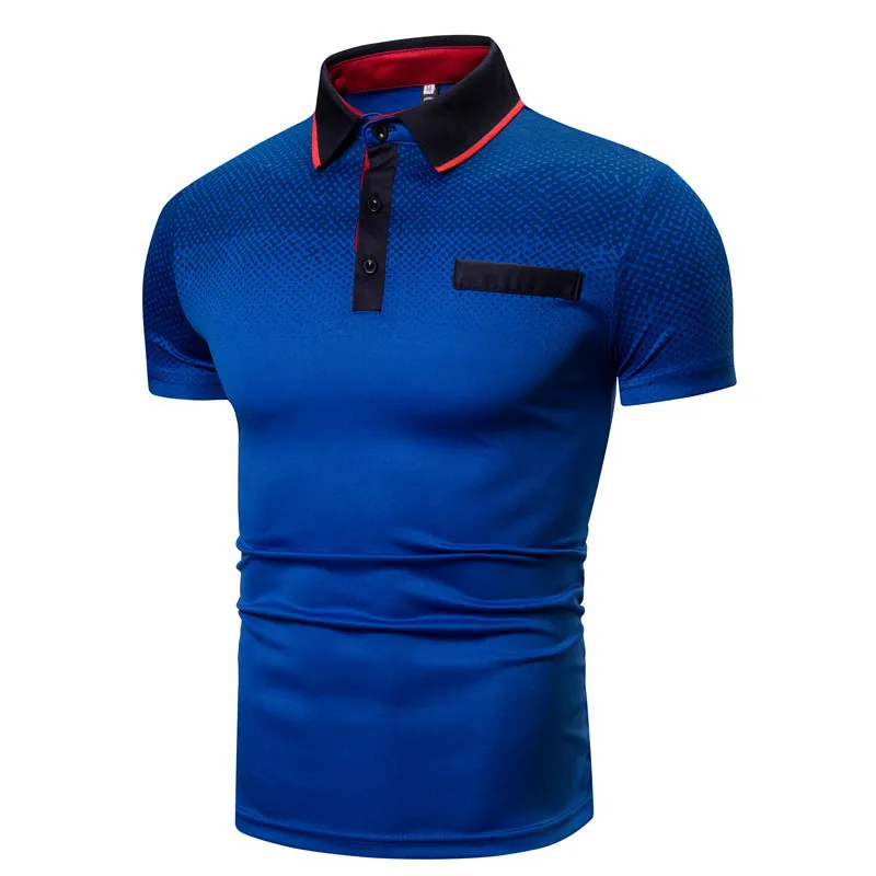 Kort ärm Mens personlig Slim Polo Shirt Casual Top 220623