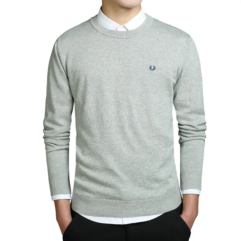 Sonbahar ve Kış Erkekleri Kazak Katı Koreli Giyim İnce Fit Pamuk Jersey Örme Kore Pro Club Sweater 220815