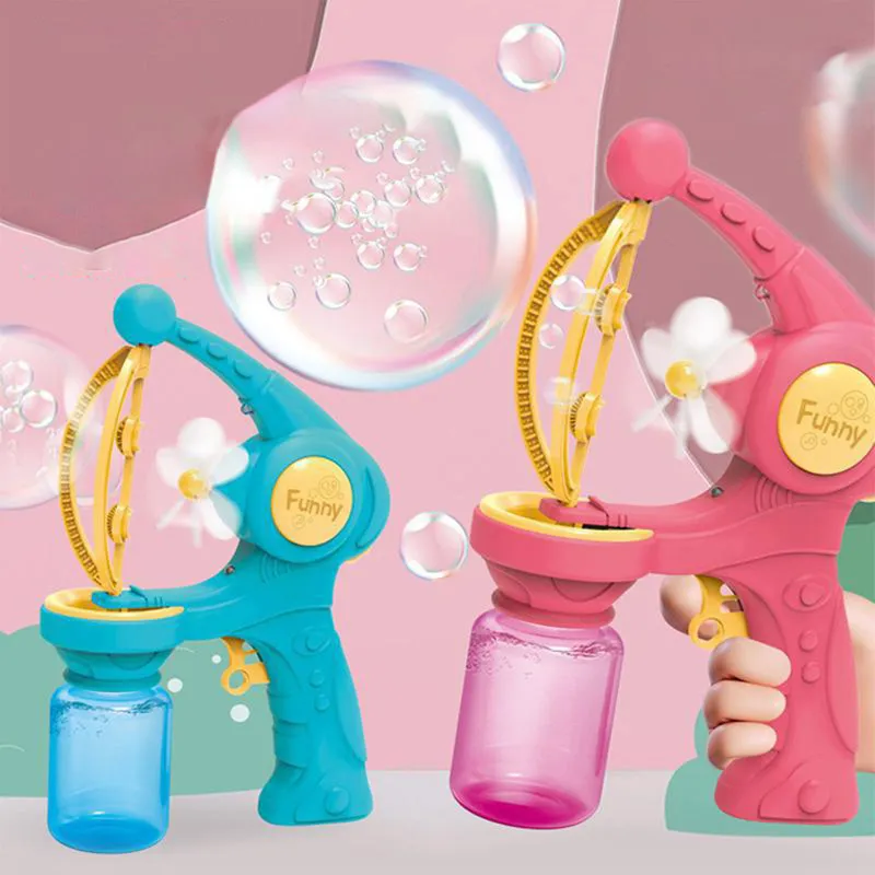 Bubble Machine elettrica Big Bubble Automatic Bubble Blower Sapone Bolle d'acqua Maker Pistola Giocattoli bambini Kid Outdoor Summer 220707