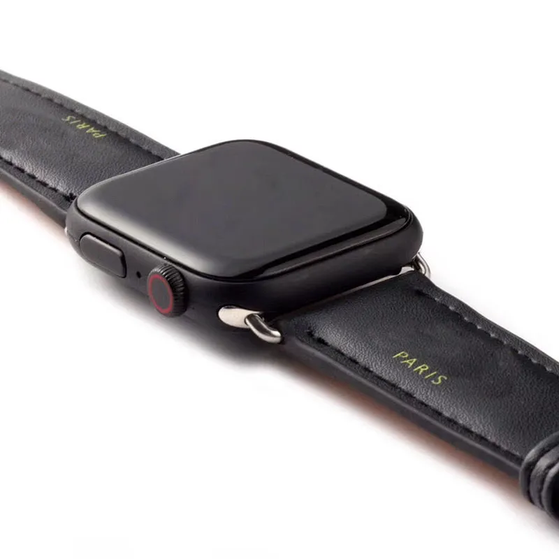 Bandas de relógio de couro da moda tiras para 38mm 40mm 42mm 44mm Series 6 5 4 3 2 letra h pulseira de alta qualidade UNOME3071