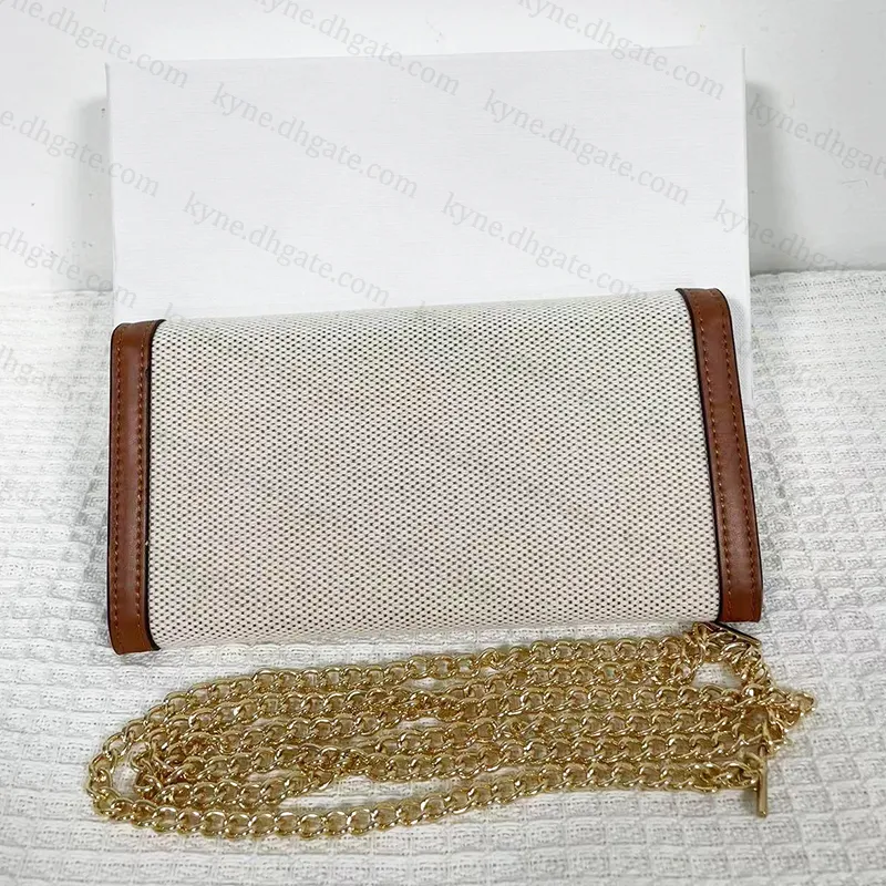 Modne torby na płótnie w torbie damskie na ramionach ze złotą klamrą portfelowy Phorts Polecka karta 19x10 5x3 5cm272s