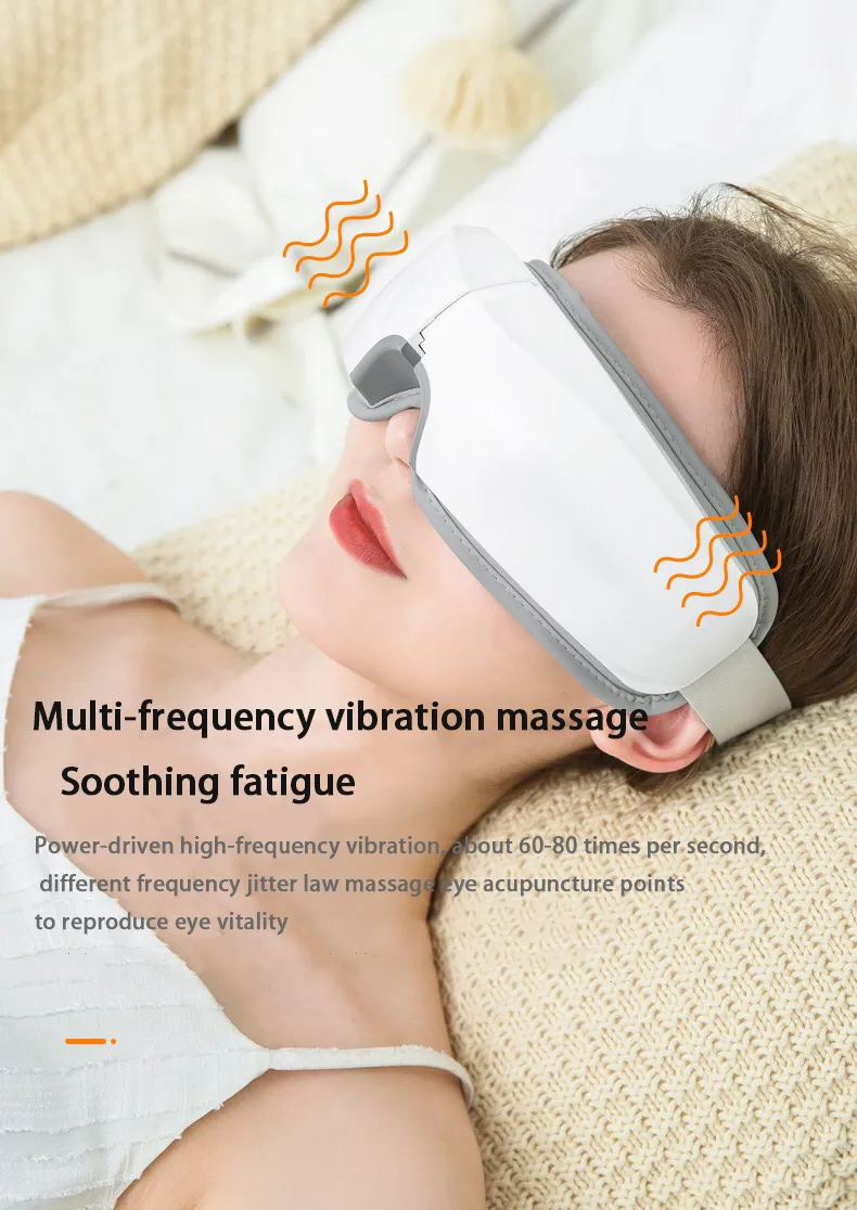 Eye Massager 4D Smart Airbag Vibration Care Instrument Compress Bluetooth Massageglas Tatigue Pouch Wrinkle 220922