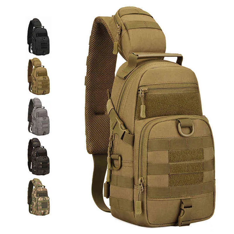 Protector Plus Tactical Sling Chest Pack Molle Military Nylon Shoulder Bag Men Crossbody Bag Military Outdoor Hiking Cycling Bag T220801