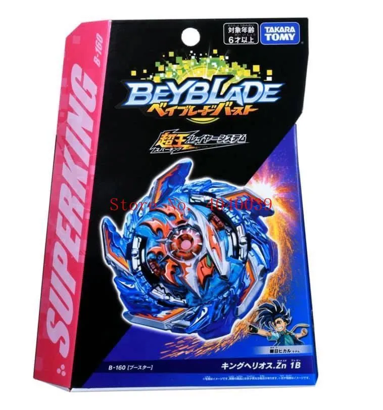 Tomy Beyblade estourou o super rei B-160 Booster Helios Zn 1b Bayblade Boy Toys Collection 220505