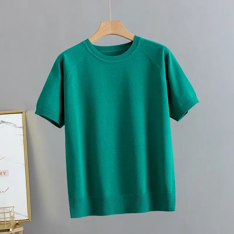 Gigogou Summer Women T-shirt Moda Slim Basic Sleeve Camista Top Top Casual Casual Camisa 220510