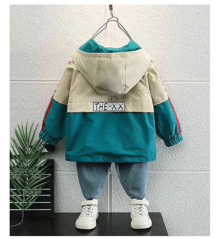 Boys Jackets And Autumn Models 2022 New Children Foreign Style Tops Baby Pocket Zipper Jackets Waterproof Windpro J220718