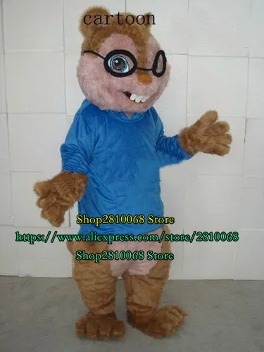 Costume Mascot Poupée Eva Casque Chipmunk Costume Mascot Costume Squirrel Costume de dessin animé Unisexe Party 1063