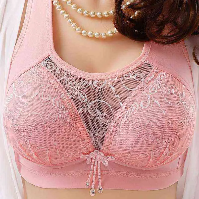 Reggiseni da donna senza bordi Reggiseno senza cuciture in pizzo Top antiriflesso Traspirante Comfort Biancheria intima da donna senza fili L220726