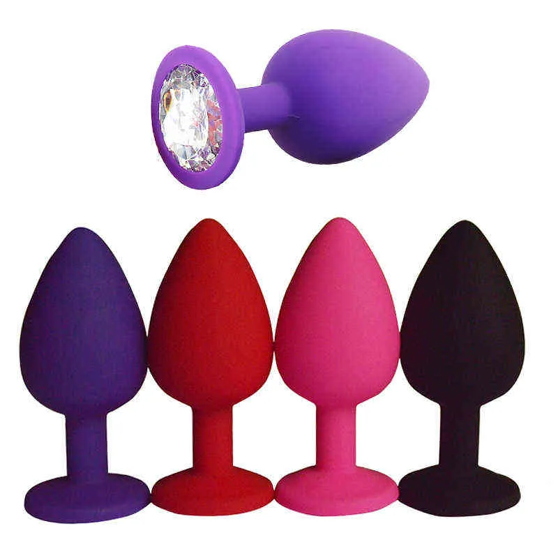 Plugs anal plugues de bujão de silicone rolha de sexo unissex 3 tamanho diferente brinquedos adultos para homens/mulheres Anal Prostate Massager Toys Y220427