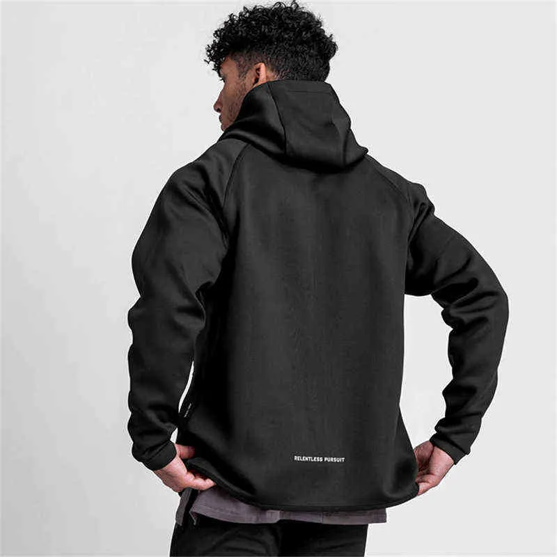 Men Fitness Sport Zipper Gym Gym Rundies Male Sportswear Workout Coat Coatging Wooded Sweatshirts Outdoor TrackSuit L220706