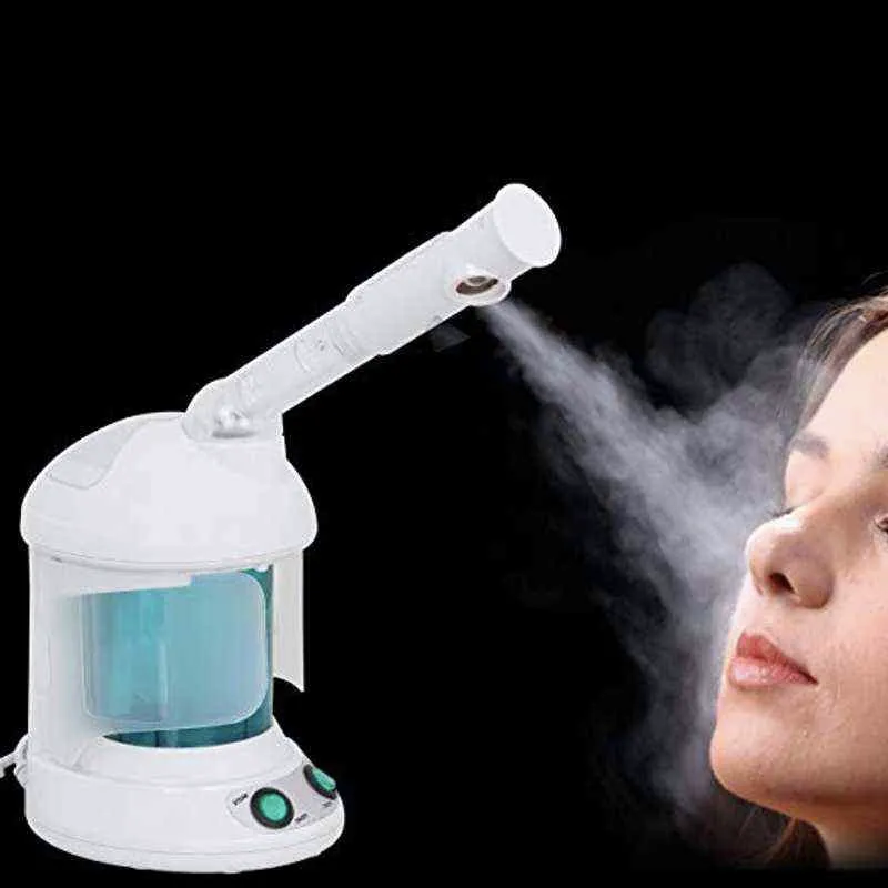 Facial Spray Steamer Ozone Table Top Mini Spa Face Design 360 Degrees Rotatably Head 220505