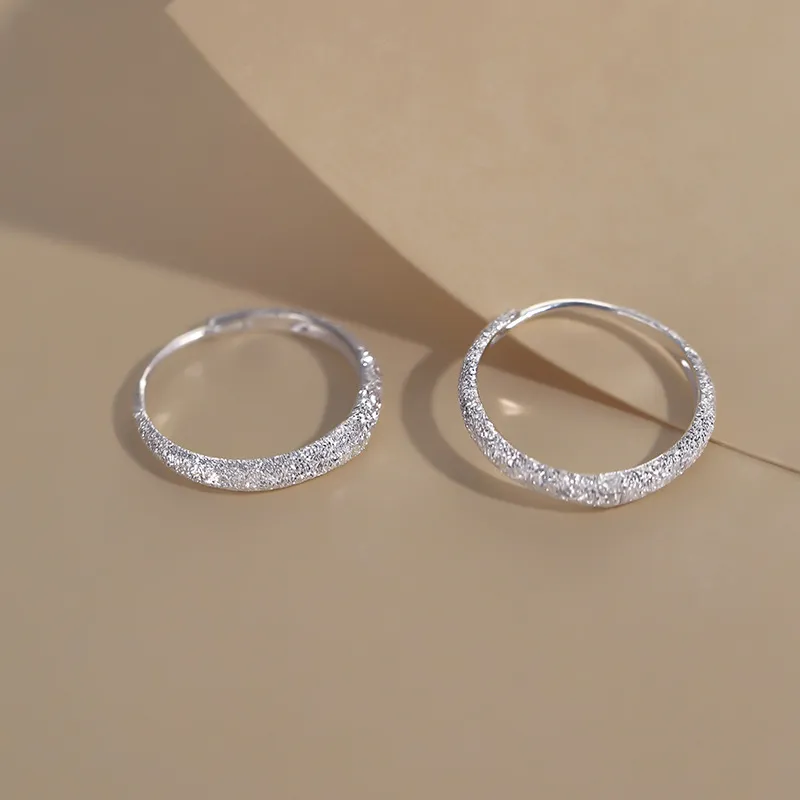 Silverfärg Piercing Circle Charm Hoop Earring For Women Girls Party Wedding Jewelry