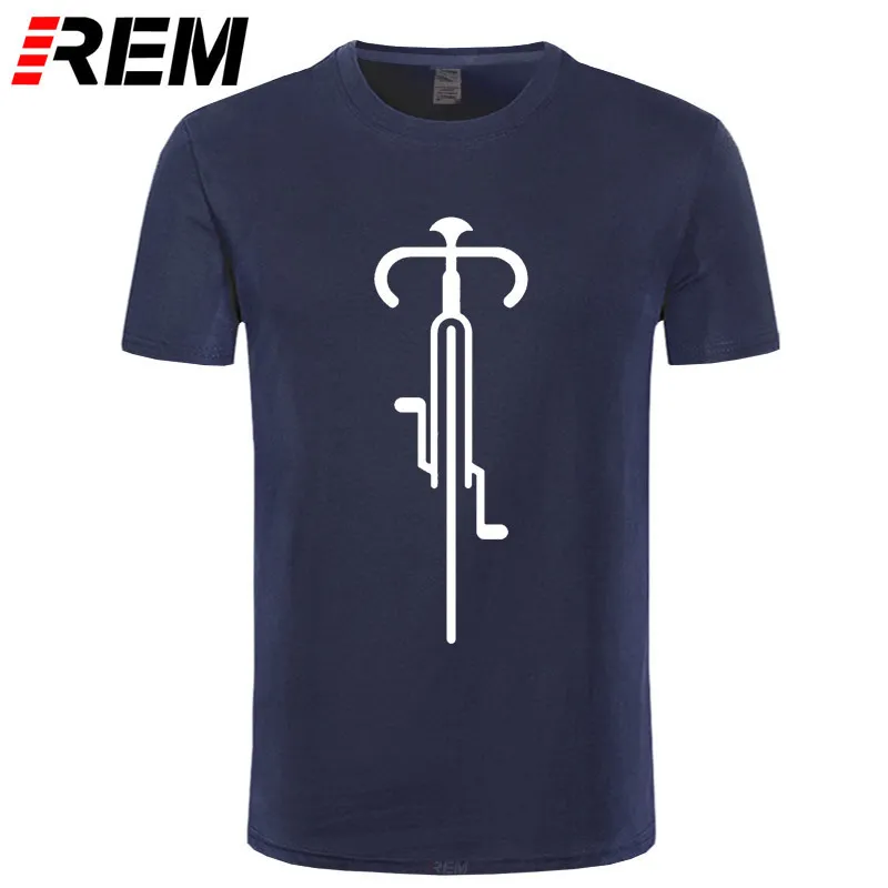 Rem Tee Bike Lines Cycling Nowator Creative Mens Men Tshirt Tshirt krótkie rękawe o szyję bawełniana swoboda koszulka TEE TEE 220712