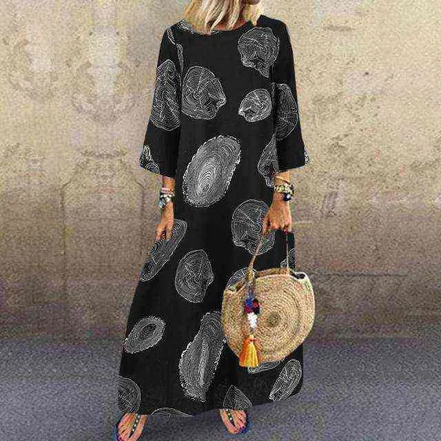 Spring Half Sleeve Maternity Cotton And Linen Dress Vintage Printing Pregnant Woman Beach Dresses Plus Size Holiday Clothes J220628