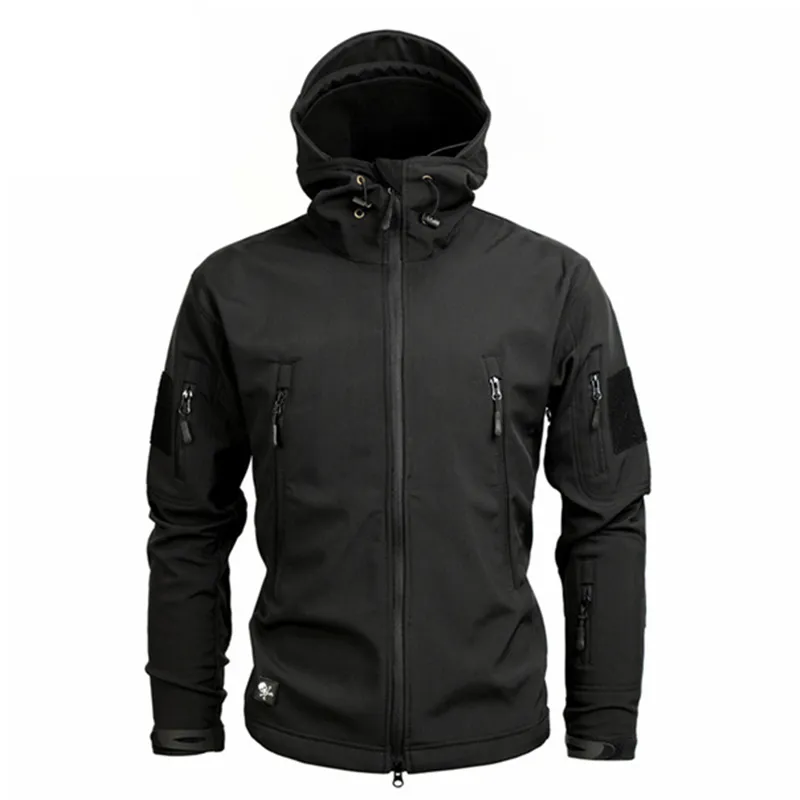 Tactische jas voor heren Softshell jas Militaire kapmantel Waterdicht legerfleece Winddichte kleding Camokleuren 220516