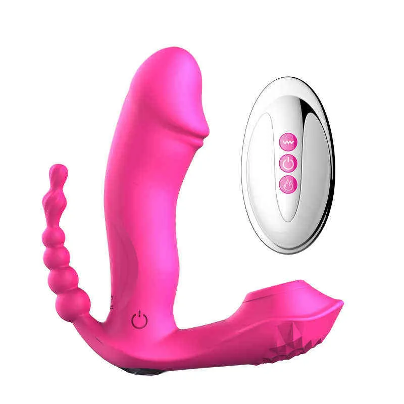 NXY Vibrators 3 in 1 Sucking Vibrator 7 Mode Vibrating Sucker Anal Vagina Clitoris Stimulator Wearable Oral Suction Erotic Sex Toys for Women 0411