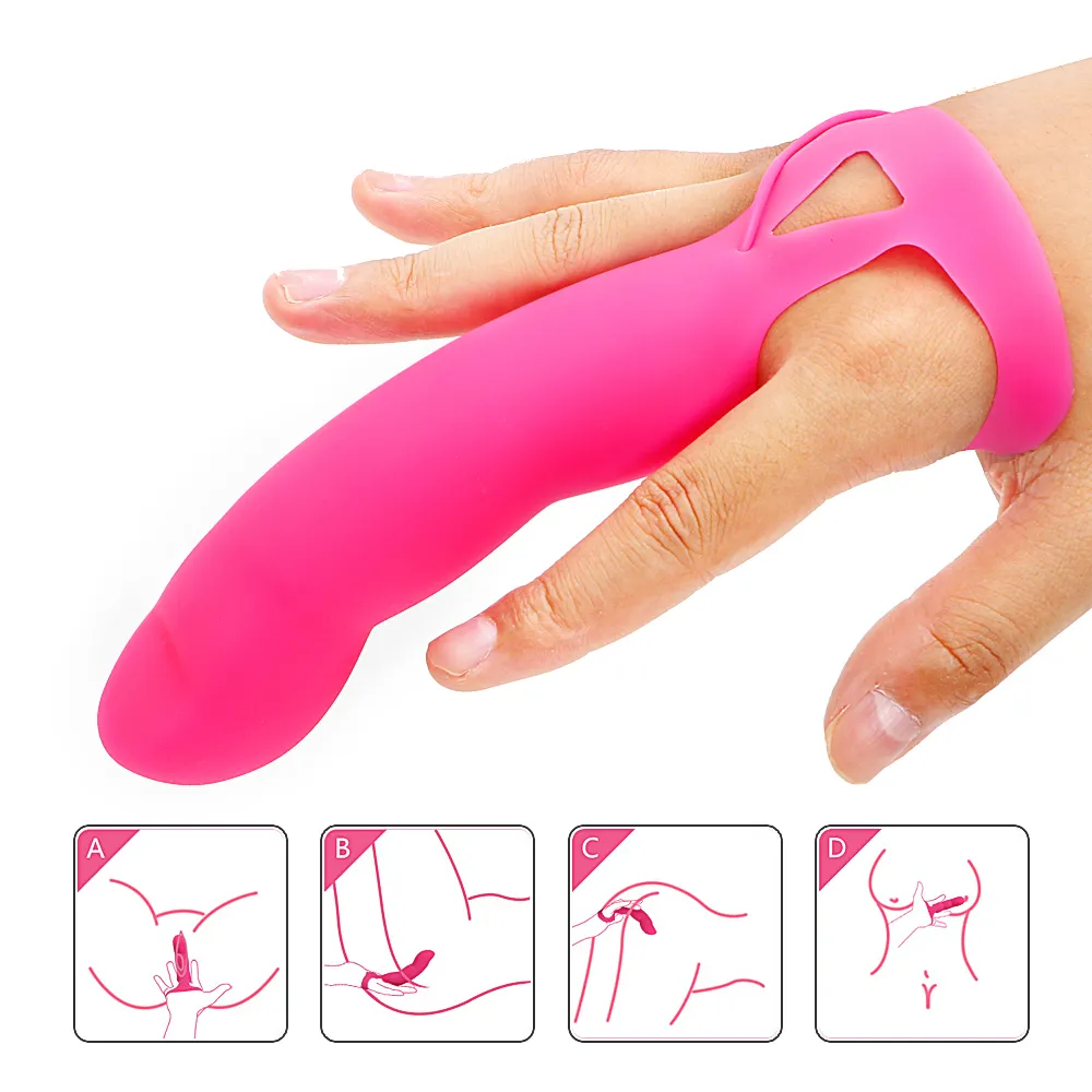 OLO vibratore da dito 7 velocità strap on masturbazione femminile punto G orgasmo massaggio stimolatore del clitoride giocattoli sexy le donne lesbiche