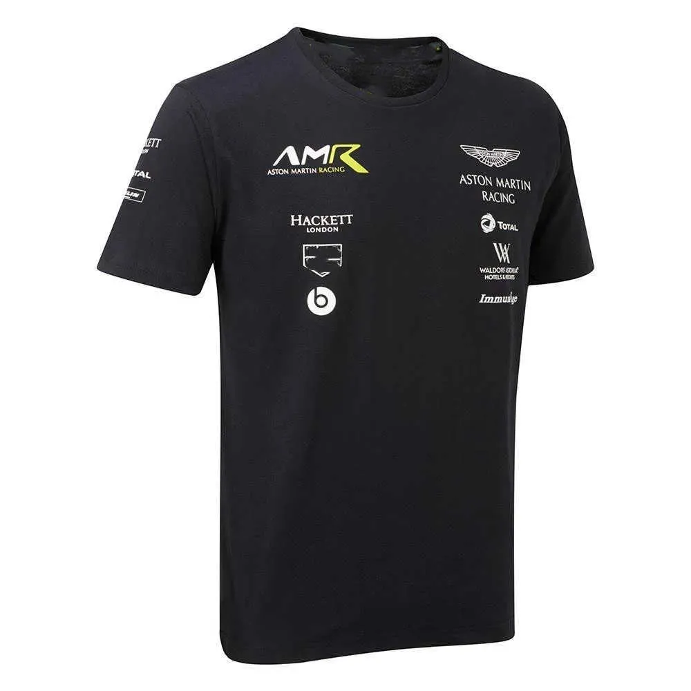 2022 Nuovo Racing Team Formula One magliette corte Vendita Aston Martin Vettel Driver Tema uomo e donna Bystander Estate 1z7i