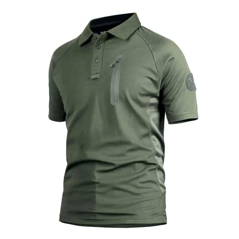 夏の男子パフォーマンスアーミーTシャツ半袖戦術的な綿TシャツクイックドライライトウェイトフィッシュハイキングトップティーL220706