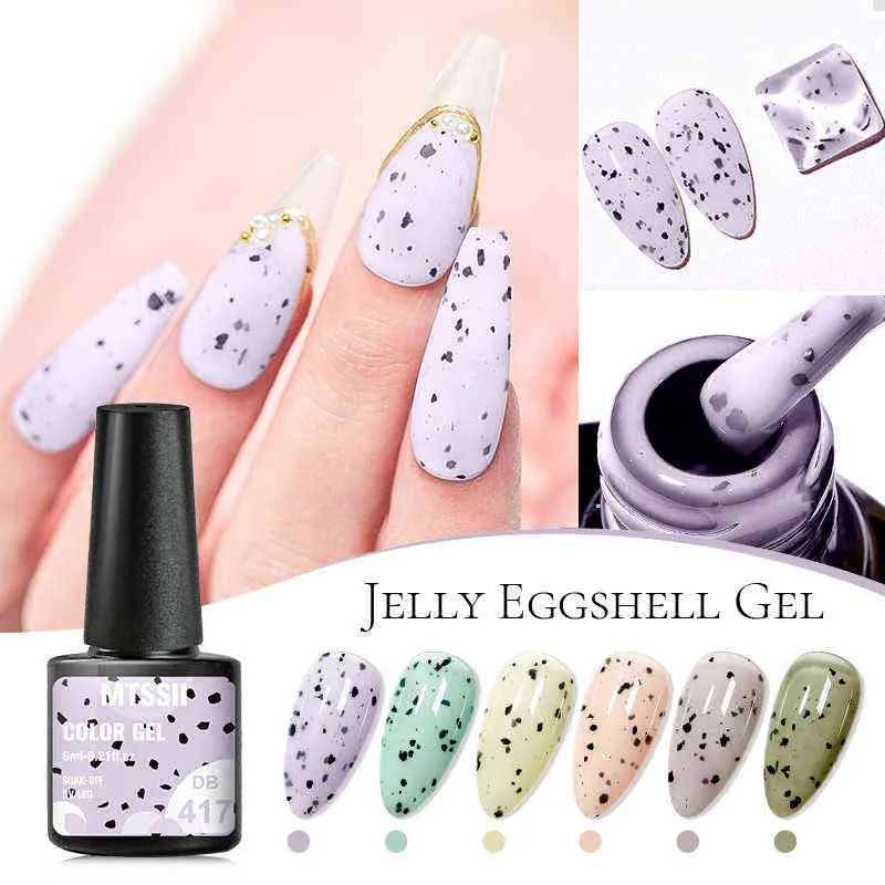 Żel na paznokci Zabawka MTSSII JELLY Eggshell Polska sztuka DIY Jogurt Efekt Soak Off Base Top Coat Manicure Color UV Lakiery 0328