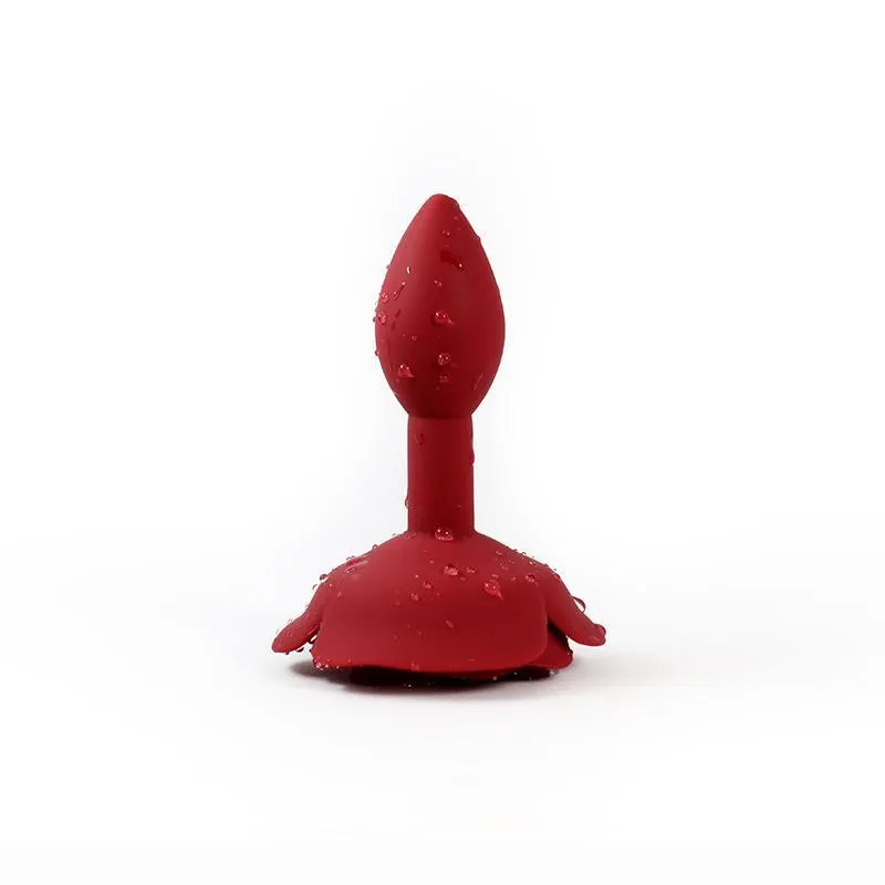 Мягкая силиконовая розовая цветочный цветок анальный штекер Buttplug Toys Toys Anus Mastursator Dilator Massage для мужчин. Женщины 220520