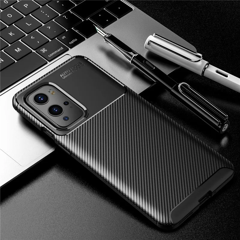 Cases For OnePlus 9 Pro 8 Pro Case Carbon Fiber Back Cover Soft TPU Shockproof Silicone Case for Oneplus 8T Nord N10 N100 Funda Case