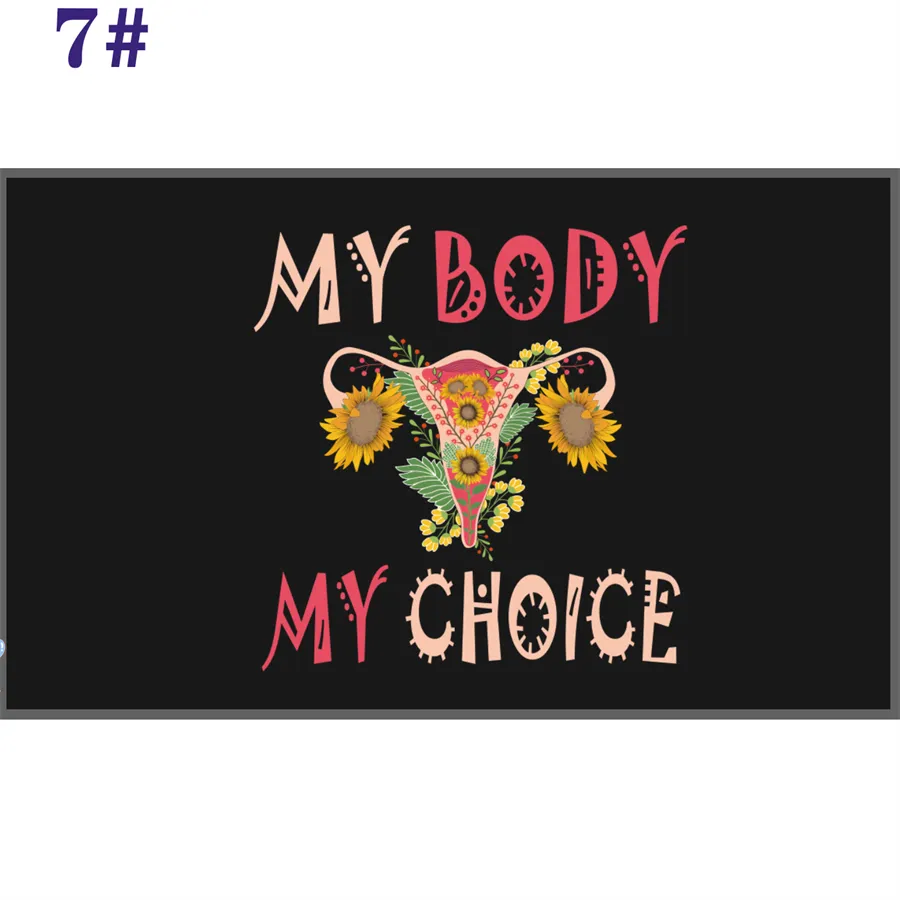 Novo 3x5 pés 90x150 cm My Body My Choice Flags HandsOff Hope Love Igualdade Inclusão Bondade Os direitos das mulheres são bandeiras de direitos humanos bandeiras 2022