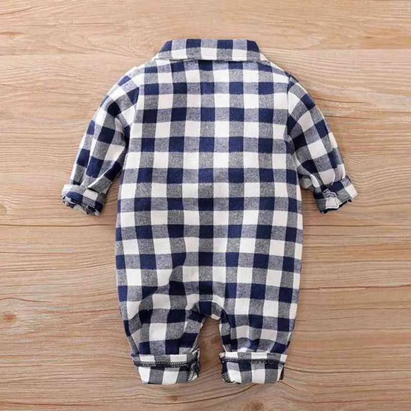 Plaid bébé barboteuses 2021 vêtements pour nouveau-né combinaison salopette pour enfants bébé garçons fille vêtements chenilles pour enfants G220510