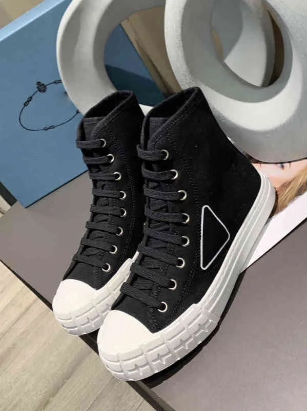 high top fashion personalized trendy shoes Korean flat bottomed outdoor round head lace up 2022 spring and summer casual shoes