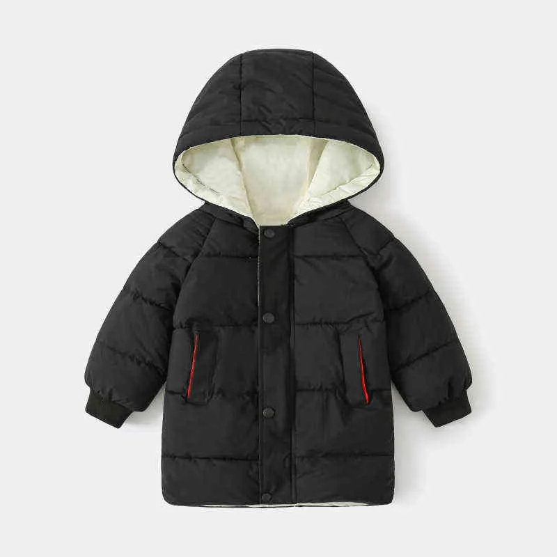 2022 Nieuwe Winter Kids Jackets Boys Down Jackets Fashion Dikke lange jassen voor tieners Girls Coat 2 6 8 12 -jarige kinderen Parka J220718