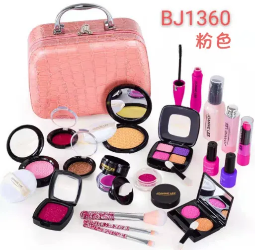 Pretend Play Simulation Cosmetic Makeup Handbag Toys For Girls Children Educational Toys PU Bag Birthday Christmas Gifts 220421