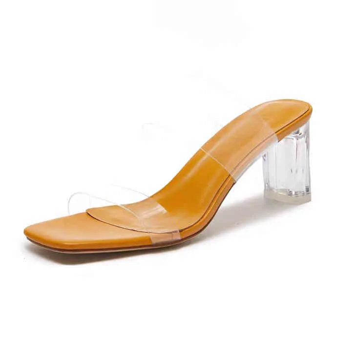 Sandaler Summer Transparent Sandals Designers Women High Heel Sandals tofflor Sandal Sparkle Wedding Shoe Fenty Slides Dress Shoes 220709