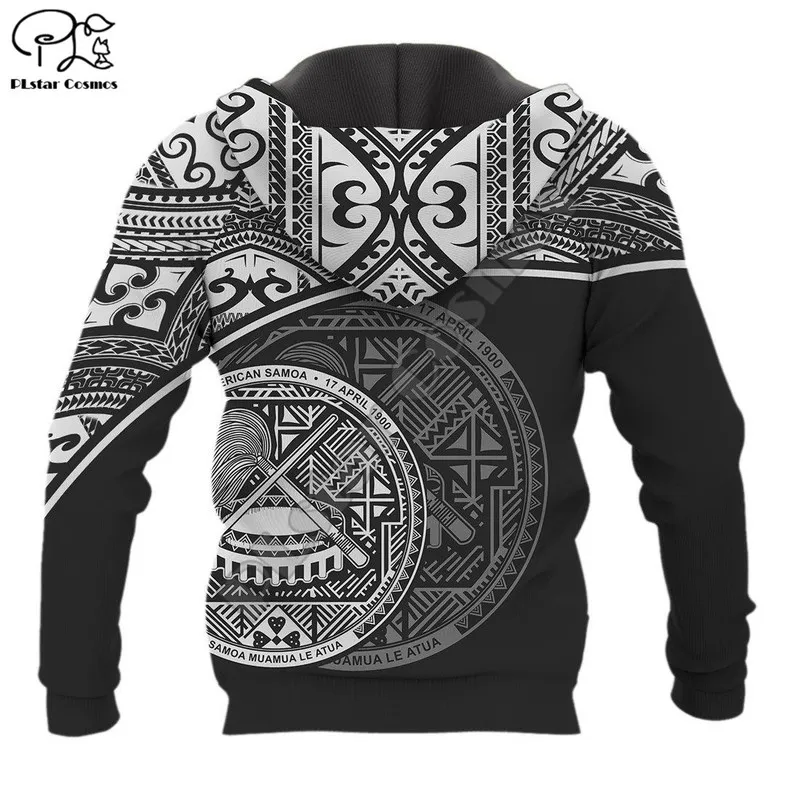 Plstar Cosmos American Samoa Culture 3D Printed Fashion Hoodies Sweatshirts Zip Hooded for Men for Men Casual Streetwear S15 220706