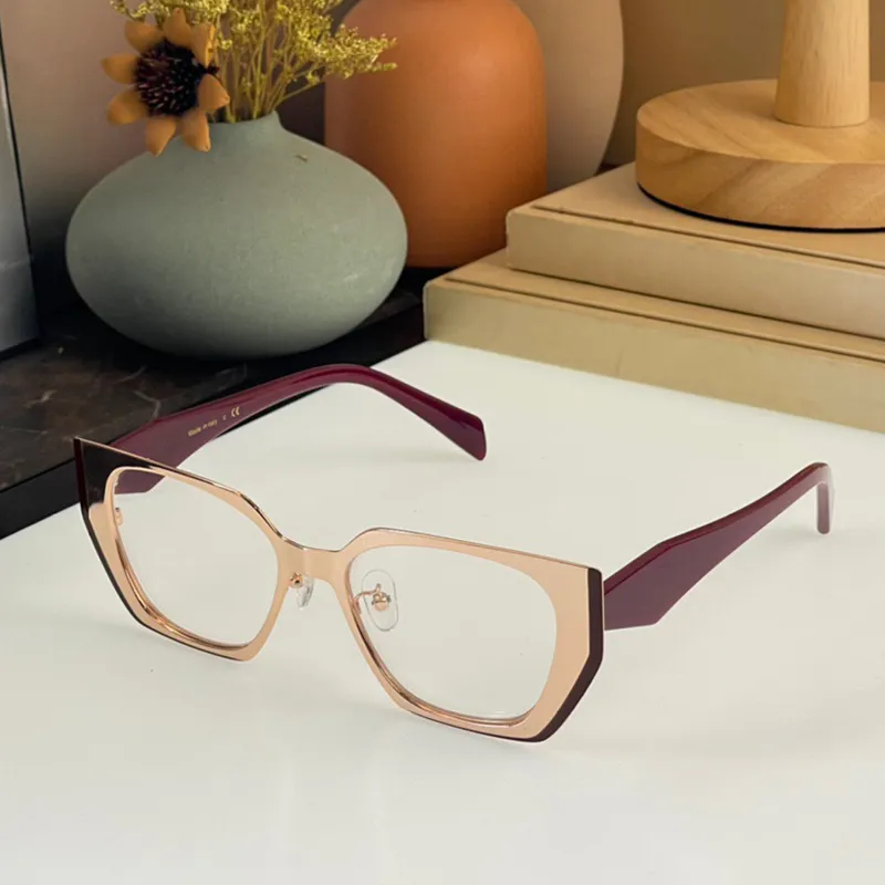 العلامة التجارية الرجعية أسيتات النظارات البصرية الرجال نساء مشهد Oculos وصفة طبية PR84 Eyeglasses مضادة للضوء الأزرق نظارات عين القط الكبير FR2051