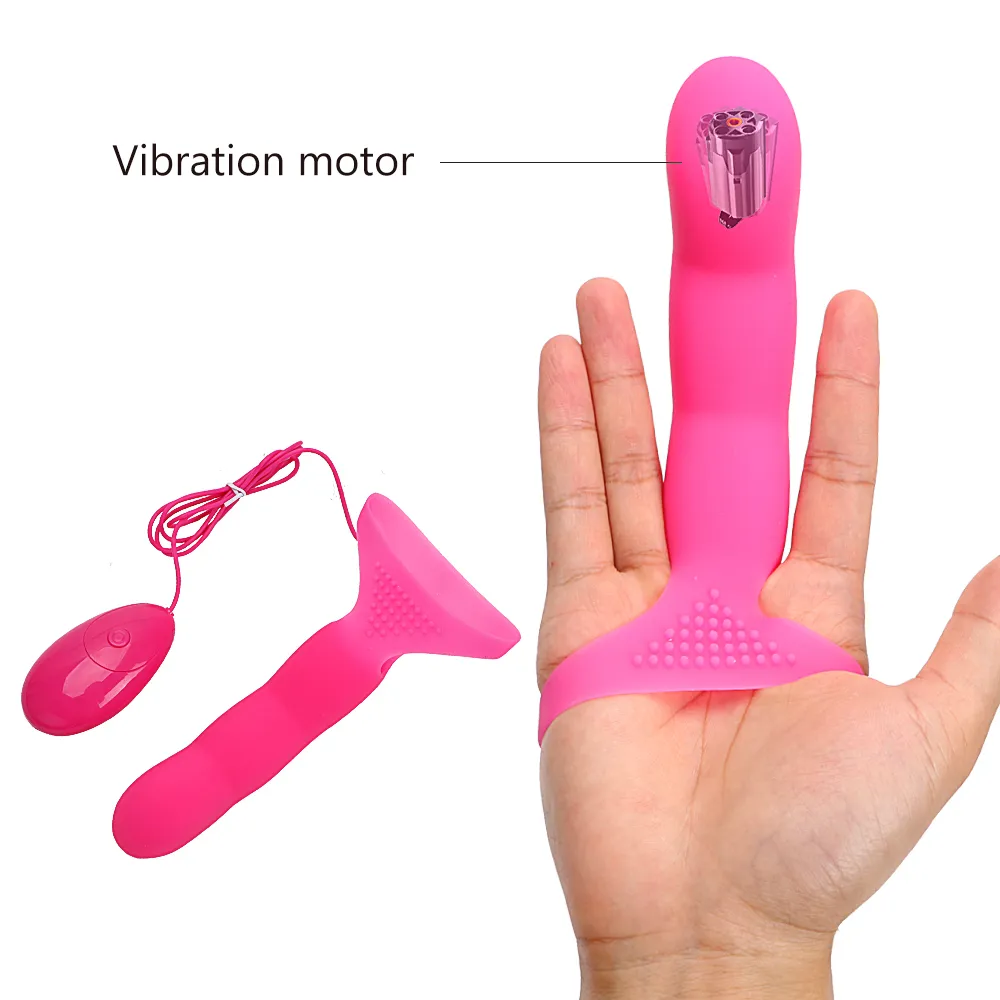 OLO vibratore da dito 7 velocità strap on masturbazione femminile punto G orgasmo massaggio stimolatore del clitoride giocattoli sexy le donne lesbiche